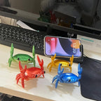 LOGUTIA Multi Function Stand - Phone Stand Pen Holder Pencil Holder - Creative Ornament Crab Phone Stand Crab Pen Holder Support Resin Crab Decor (green)