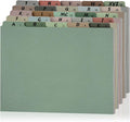 Noveread 1 Set 25 Alphabet File Dividers A-Z Top Tab Letter Size 1/5 Cut Tab Positions Alphabetical Number File Folder Organizer Guides Cabinet and Desk Dividers for School Office Home(Morandi)