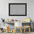 Amanti Art Black Framed Magnetic Board 20x28 Medium Vision Board for use with Magnets, 100% Metal Sheet to Display Items as Office Decor or for Home Organization in mudroom, Kitchen or Kids Room