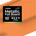 Hygloss Metallic Cardstock Sheets – 100 Shiny Red Copper Sheets, 8.5” x 11” - Sturdy 10 pt. – Metallic Foil Board Paper for Crafts, Scrapbooking, Posters & Decorations
