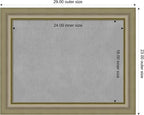 Amanti Art Silver Framed Magnetic Board 23x29 Medium Vision Board for use with Magnets, 100% Metal Sheet to Display Items as Office Decor or for Home Organization in mudroom, Kitchen or Kids Room