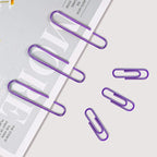 Vinaco Purple Paper Clips, 400PCS Medium & Jumbo (1.3 & 2 inch) Durable, Rustproof Coated Paper Clips for Office & School Document Organizing