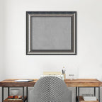 Amanti Art Silver Framed Magnetic Board 26x30 Medium Vision Board for use with Magnets, 100% Metal Sheet to Display Items as Office Decor or for Home Organization in mudroom, Kitchen or Kids Room
