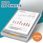 H4D Aluminum Clipboard with Storage, Metal Form Holder, Rubber Covered Clip Protects Paper and No Indentations Left, Letter Size