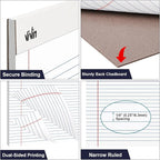 ViVin 5 x 8 Inch Legal Pads, 12 Pack, Narrow Ruled, 50 Sheets Per Writing Pad, Perforated Note Pads Ideal for Home, Office, Business, 600 Sheets, White Paper