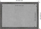 Amanti Art Grey Framed Magnetic Board 27x39 Large Vision Board for use with Magnets, 100% Metal Sheet to Display Items as Office Decor or for Home Organization in mudroom, Kitchen or Kids Room