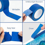 XUXU 16Pack Blue Painters Tape 2 inch Wide Masking Tape Bulk for Multi-Surface, Produce Sharp Lines, Residue-Free 784 Yards Total