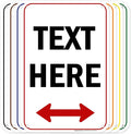 Custom Arrow,Custom Directional Sign, Two Way Arrow,12x18 Inches, 55 mil thick HDPE (high density polyethylene) Made in USA by My Sign Center