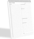 To Do List Notepad Half-Hour Hourly Schedules - Daily Planner Notepad Undated 52 Sheets Tear Off, 6.5" x 9.8" Planning Pad Checklist Productivity Note Pad for Work and Personal Organized