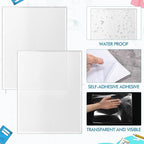Outus Self Adhesive Shop Ticket Holders Clear Plastic Sleeves Adhesive Pockets Work Order Job Ticket Holders for Home Office Posting Signs(8.5 x 11 Inch,120 Pcs)