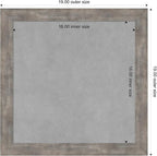 Amanti Art Silver Framed Magnetic Board 19x19 Small Vision Board for use with Magnets, 100% Metal Sheet to Display Items as Office Decor or for Home Organization in mudroom, Kitchen or Kids Room
