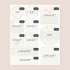 Large Name Labels for Kids (33) - Custom Stickers for Daycare and School Supplies - Durable, Waterproof Stickers for Water Bottles, Lunch Boxes, and More with Unique Designs - Flora