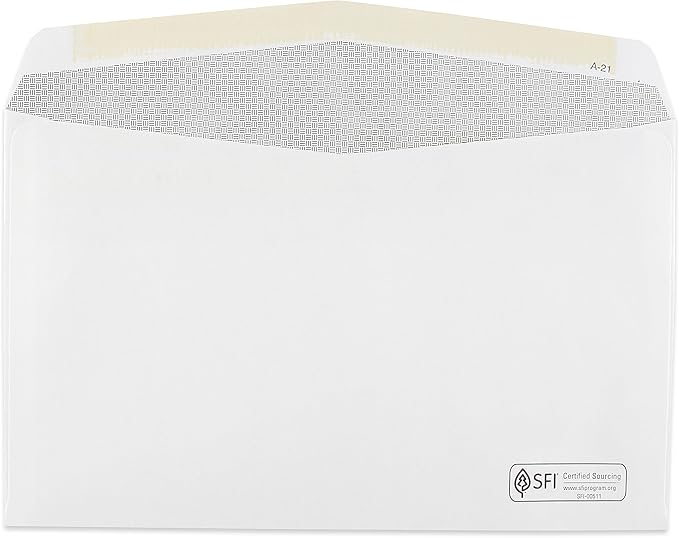 500 1099 MISC Tax Envelopes, Designed for 1099 income Misc, 1099-R, DIV, INT Tax Forms For Quickbooks or Tax Software, Double-Window Security Envelope 5 5/8 x 9, Gummed Seal, Box of 500 Envelopes