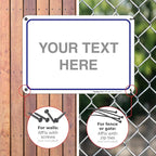 Custom Sign, Personalized Metal Signs, Customize for Office, Business, Workplace, Home, Airbnb, Delivery Blue Signs, 10x7 Inches, Rust Free .040 Aluminum, Fade Resistant, Made in USA by Sigo Signs