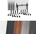 Goakwwuz Conference Room Table, Folding Conference Tables,Thicken Grey Tabletop,Flip Top Wooden Seminar Meeting Room Table for Conference Room Offices (4, Black+White, 61.0“)