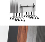 Goakwwuz Conference Room Table, Folding Conference Tables,Thicken Grey Tabletop,Flip Top Wooden Seminar Meeting Room Table for Conference Room Offices (4, Black+White, 61.0“)