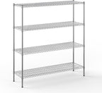 Regal Altair 18" Deep x 60" Wide x 64" Height Wire Shelving Kit | 4-Tier | NSF Commercial Storage Rack Unit