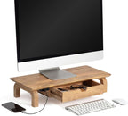 Anji Mountain Monitor Stand - Desktop Organizer & Laptop Riser, Ergonomic Monitor Riser, Space-Saving Monitor Stand for Desk, Durable Construction, Easy Assembly, Ideal for Home & Office,Natural