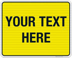 Personalized Custom Yellow Background Customize for Office, Business, Workplace, Home, Airbnb, Delivery Sign, 24x30 Inches, 3M EGP Reflective .080 Aluminum, Fade Resistant, Made in USA by Sigo Signs