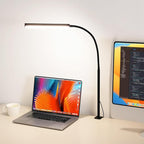 FAPEMIH LED Desk Lamp for Office Home, Adjustable Flexible Eye-Caring Desk Light with,5 Modes 10 Brightness Adjustment, USB Adapter Desk Lamp with Clamp-MINI-B