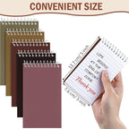 Thenshop 100 Pads Spiral Memo Pads Bulk 3 x 5 Inch Small Pocket Notepad Top Bound Lined 60 Sheets Mini Notebooks for School College Office Home Supplies (Multicolored)