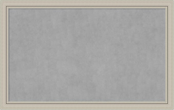 Amanti Art Silver Framed Magnetic Board 28x44 Large Vision Board for use with Magnets, 100% Metal Sheet to Display Items as Office Decor or for Home Organization in mudroom, Kitchen or Kids Room