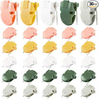 ARPOVIST 30pcs Cubicle Clips for Fabric Walls, 5 Colors Plastic Cubicle Hooks, Fabric Panel Wall Clips, Cubicle Wall Accessories for Picture Note Memo Documents Hanging