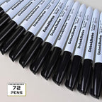Dabo&Shobo Dry Erase Markers, （80 Count, Black,Chisel Tip）-White Board Markers/Pens ，Very Suitable for Writing on The School、 Office 、Home Dry Erase whiteboard Mirror Glass…