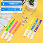 ZackZ Bible Highlighters Assorted Colors with Verses, Chisel Tip Colored Highlighter Markers Bulk Fluorescent, Dry Quick Bright Colors, Perfect for Bible Study Journaling, 6 Candy Color 30 Pack