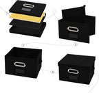 Remowith Greeting Card Organizer and Storage Box with 40 Pcs Adjustable Dividers, Storing Cards with 168 Pcs Labels Perfect for Storing Greeting Cards, Envelopes, Photos 2 Pack Black