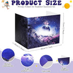 SATINIOR 24 Pcs Desk Dividers for Students, 12 Colors Testing Dividers Privacy Folders for Classroom Must Have Bulk, Study Panel for School Teacher Student Study Supplies(Galaxy Style)