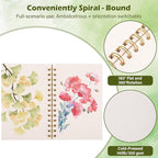 2-Packs 5"x7.5"Spiral Watercolor Paper Pad - 30 Sheets 140lb/300g Acid-Free Artist Paper | Tear-Line Perforated Pages for Framing & Mixed Media |Watercolor, Art Journaling (Adults,Beginners, Travel)