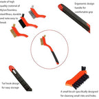 XDMTWLKJ Small Wire Brushes Set for Cleaning Rust Removal in Holes, 3pcs Brass/Stainless Steel/Nylon Brushes