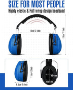 Copkim 12 Pcs Hearing Protection Ear Muffs NRR 28dB Noise Reduction Headphones Shooting Ear Protection Earmuffs(Blue)