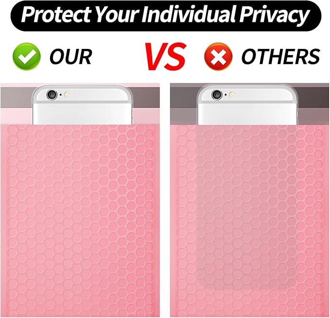 skardeco 6x10 Inch Pink Bubble Mailers 80 Pack Self-Seal Poly Padded Envelopes Suitable for Small Businesses to Package and Mail Jewelry Cosmetics, Electronic Products, Cards (Pink, 6x10-80)