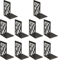 MSDADA Bookends, Book Ends for Shelves, Bookends for Office, Book Ends for Heavy Books, Book Shelf Holder Stand Home Decorative，Metal Bookend Supports, Book Stoppers, Black(5 Pairs)