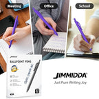 JIMMIDDA 52 Pcs Pens Bulk - 1.0MM Ballpoint Pens Purple Ink | Medium Point Smooth Writing, No Bleed Retractable Ball Point Pen for Office School (Purple - 52Pcs)