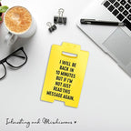 Smilelife Funny Office Cubicle Decor Will Be Back In 10Minutes Desk Sign Team Office Gag Gifts for Coworker Teammate Employee Boss Manager