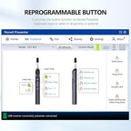 Norwii N21 Bluetooth Presentation Clicker with Telescopic Teaching Pointer, Presentation Remote with Retractable Stick for PowerPiont, Wireless Presenter, Slide Advancer (Black - Green Pointer)