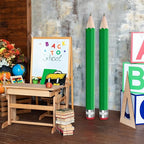 smrtcol Wooden Jumbo Pencil for Prop Gifts Decor 14 Inch Funny Big Novelty Pencil with Cap Green