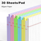 AILZFEI 12pcs Small Legal Pads 5x8 Colored Note Pads Paper College Ruled Notepad Clear Print Writing Pads 5 x 8 Legal Pads Perforated Narrow Ruled Pads of Paper (Multicolor)