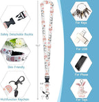 ID Badge Holder with Breakaway Lanyard, Lanyards for ID Badges Name Tags ID Card Holder, Cute Badge Reel Badge Clip Retractable, Teacher Nurse Student School Office Gifts, Positivity Design