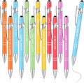 Zonon 12 Pcs Inspirational Pens Bulk Funny Ballpoint Pen with Stylus Tip Motivational Gifts for Valentine's Day Teacher Coworkers Nurse School Office Supplies(Macaron,Boss Lady)