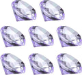 PATIKIL 8 Pcs Diamond Crystal Paperweight, 40mm / 1.57 Inch Crystal Paperweight Paper Weight for Home Office Desktop Table Decor Wedding Party Jewelry Ornaments, Purple