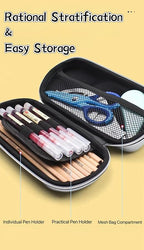 XZR Supercar Pen Case Box Bag Stocking Stuffers Large Capacity Organizer Cool Supercar Pencil Bag Storage Box EVA Material Nice Gift (Blue)
