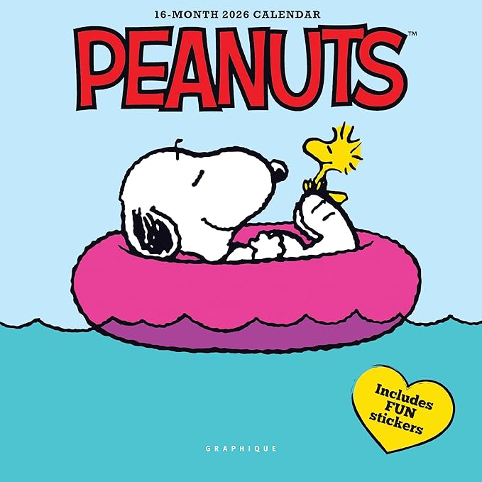 Graphique 2026 Peanuts Mini Wall Calendar | 7” x 7” | Thick Paper | Home & Office Organizer | Large Monthly Grid | 3 Languages & Marked Holidays | 4 Month Preview Page for 2027