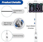 MRI Technologist Badge Reel | Retractable ID Card Badge Holder | Name Tag Medical Work Badge Clip for RN LPN CNA MA ER Night Shift Nurse Nursing Student Doctor | Nurse Gifts | Acrylic｜Alligator Clip