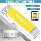 DIYSELF Box Cutter, 12-Pack Box Cutters Retractable for Packages, Boxes, All Metal Tough Sheath, Basic Cutter, Small Utility Knife for Home, Warehouse (Yellow)