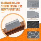 shouwuhho Furniture Risers, 12 Pack Bed Risers with Non-Slip Grip and Heavy Duty Support, 1 Inch 2 Inch 3 Inch 4 Inch Height Lift for Couch, Sofa, Table, Desk, Chair, Refrigerator - Gray, 1 Inch