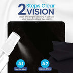 Purity Eyeglass Lens Cleaner Kit - 3 x 1oz Travel Size Lens Cleaner Spray Bottle + 2 Microfiber Cleaning Cloths - Safe for All Lenses (AR Coated Included), Eyeglasses and Screens - Clear
